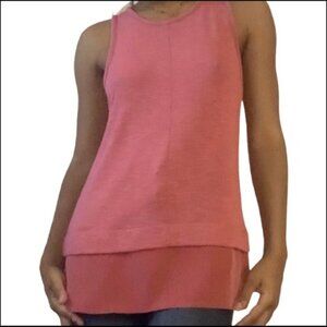 J Crew Shirt Women Small Pink Sheer Slit Hem Keyhole Back Blouse Top Lightweight